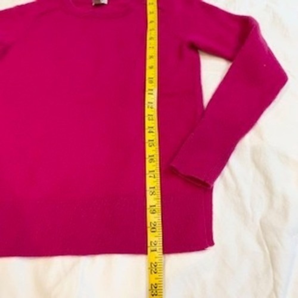 Halogen Cashmere Sweater Womens Small Magenta Pink Crew Neck Long Sleeve Knit - Picture 5 of 14